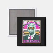 可愛いトランプBitcoin Btc Daddy Finance Audit Foomo My マグネット (正面/裏面)