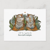 可愛いトラ恋しく思ガース ポストカード (正面)