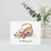 可愛いトラ恋しく思ネコ君 ポストカード (スタンド正面)