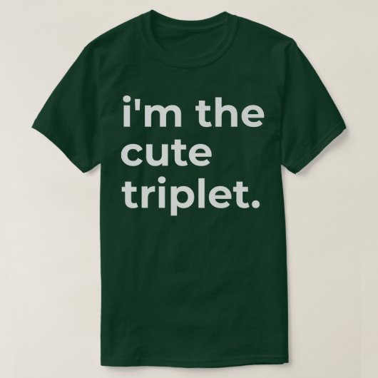 可愛いトリプレットを出す Tシャツ (デザイン正面)