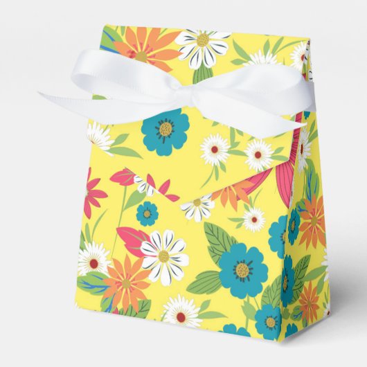 可愛いトレンディーガーリーソフトカラーのフローラルパターン フェイバーボックス (正面サイド)