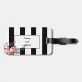 可愛いトレンディーガーリーボホフローラストライプパーソナライズされた ラゲッジタグ (裏面横)