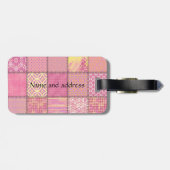 可愛いトレンディーファンシーガーリーフクロウパーソナライズされた ラゲッジタグ (裏面横)