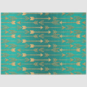 可愛いトレンディーフェイク金ゴールドグリッターの部族矢印 薄葉紙 (正面)