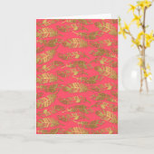 可愛いトレンディーフェイク金ゴールドグリッターの部族羽 カード (黄色い花)