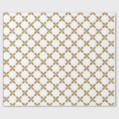 可愛いトレンディーフローラフェイク金ゴールドグリッターパターン ラッピングペーパー (フラット)