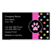 可愛いトレンディーペットサービス名刺磁石 マグネット名刺 (正面)