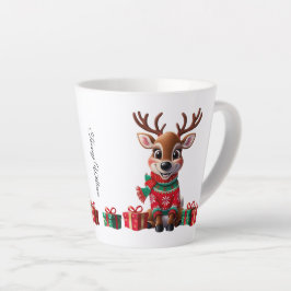 可愛いトレンディーモダンおもしろいクリスマス カフェラテマグ