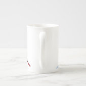 可愛いトレンディーモダンおもしろいクリスマス ボーンチャイナマグカップ (裏面)