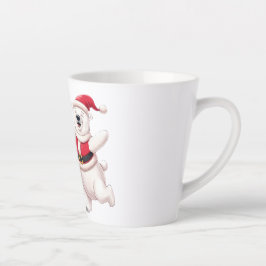 可愛いトレンディーモダンメおもしろいリークリスマス カフェラテマグ