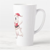 可愛いトレンディーモダンメおもしろいリークリスマス カフェラテマグ (右)