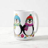 可愛いトレンディーモダンメおもしろいリークリスマス コーヒーマグカップ (正面右)