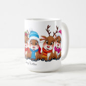 可愛いトレンディーモダンメおもしろいリークリスマス コーヒーマグカップ (正面右)