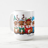 可愛いトレンディーモダンメおもしろいリークリスマス コーヒーマグカップ (正面左)