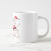 可愛いトレンディーモダンメおもしろいリークリスマス ジャンボコーヒーマグカップ (右)