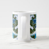 可愛いトレンディーモダンメおもしろいリークリスマス ジャンボコーヒーマグカップ (裏面)