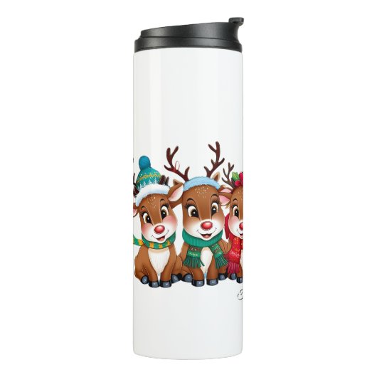 可愛いトレンディーモダンメおもしろいリークリスマス タンブラー (回転左)