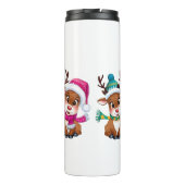 可愛いトレンディーモダンメおもしろいリークリスマス タンブラー (裏面)