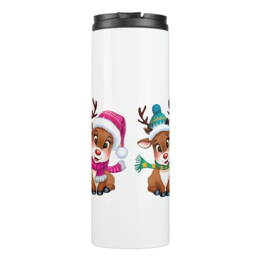 可愛いトレンディーモダンメおもしろいリークリスマス タンブラー (裏面)