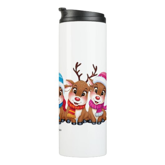 可愛いトレンディーモダンメおもしろいリークリスマス タンブラー (回転右)