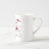 可愛いトレンディーモダンメおもしろいリークリスマス ボーンチャイナマグカップ (右)