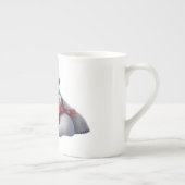 可愛いトレンディーモダンメおもしろいリークリスマス ボーンチャイナマグカップ (右)