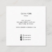 可愛いトレンディー三眼パターン スクエア名刺 (裏面)