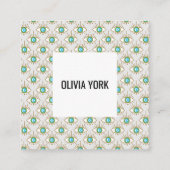 可愛いトレンディー三眼パターン スクエア名刺 (正面)