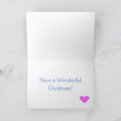 可愛いトロッティングのポニークリスマス カード (内部)