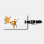 可愛いトロッティング漫画ヤギの荷物タグ ラゲッジタグ (正面横)