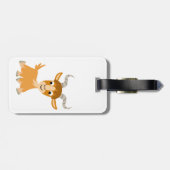 可愛いトロッティング漫画ヤギの荷物タグ ラゲッジタグ (裏面横)