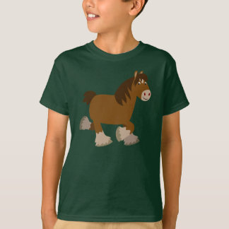 可愛いトロット漫画シャーホースチルドレンTシャツ Tシャツ