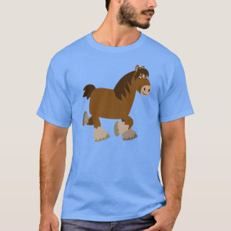可愛いトロット漫画シャーホースTシャツ Tシャツ