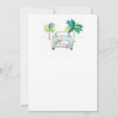 可愛いトロピカルパームツリー&カーウォーターカラーサンキュー サンキューカード (正面)