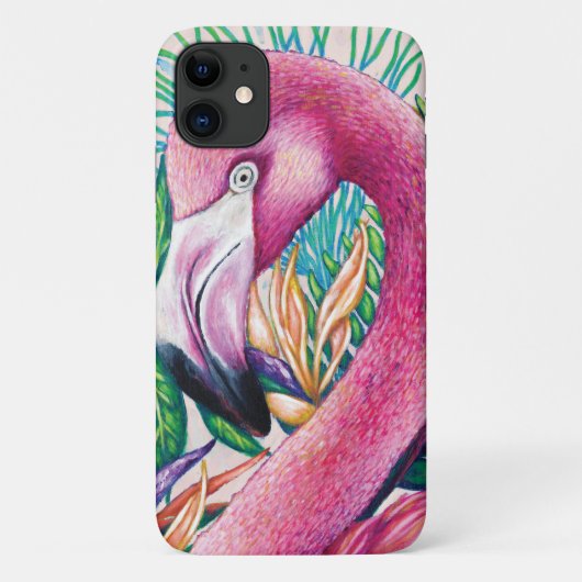 可愛いトロピカルピンクフラミンゴIPhone / IPadケース Case-Mate iPhoneケース (裏面)