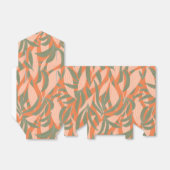 可愛いトロピカル葉ビーチタイル模様 フェイバーボックス (折り畳みなし)