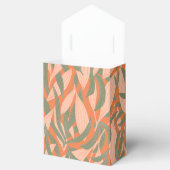 可愛いトロピカル葉ビーチタイル模様 フェイバーボックス (オープン)