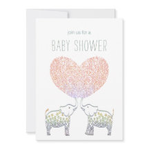 可愛いトンのラブエレファントハート赤ちゃんシャワー