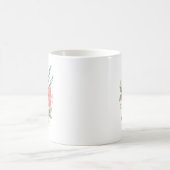 可愛いトンボとハイビスカスの水彩ガーデン コーヒーマグカップ (中央)