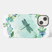 可愛いトンボと蝶の芸術 iPhoneケース (裏面横)