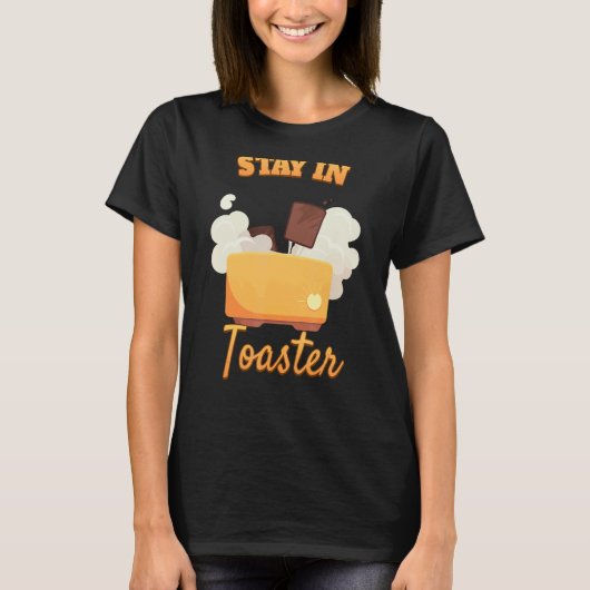 可愛いトースターに滞在 Tシャツ (正面)