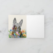 可愛いドイツカラフルの羊飼いグリーティングカード サンキューカード (内部)