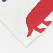 可愛いドカラフルキシードッグダックスシュント フリースブランケット (角)