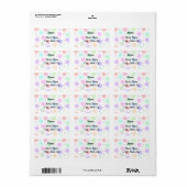 可愛いドカラフルット差出人住所ラベル ラベル (フルシート)