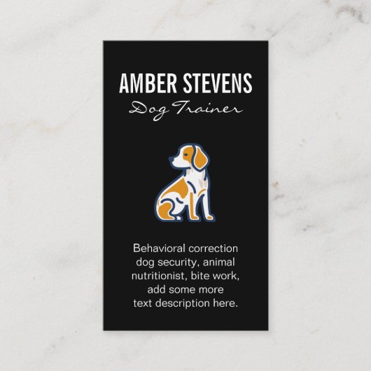 可愛いドギー座り 名刺 (正面)