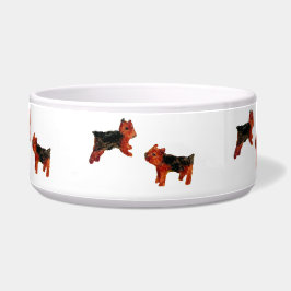 可愛いドッグアートテリア犬 ボウル