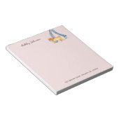 可愛いドッグウォーカー パーソナライズされた ノートパッド (アングル)