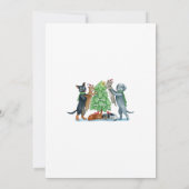 可愛いドッグキャットクリスマスホリデーパーティー 招待状 (裏面)