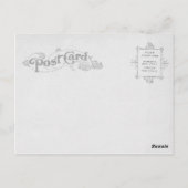 可愛いドッグブルークッションヴィンテージ再現 ポストカード (裏面)