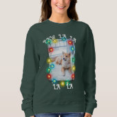 可愛いドッグポーララペットクリスマスフォトスウェットシャツ スウェットシャツ (正面)